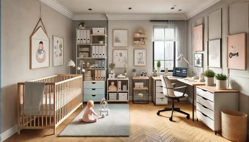 Imagem Quarto de Bebê e Home Office: Decoração e Organização