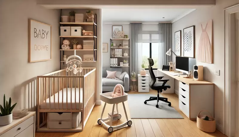 Imagem Quarto de Bebê e Home Office: Decoração e Organização