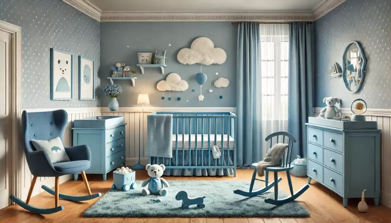 Imagem Quarto de Bebê Masculino Azul: Como Fazer a Decoração 