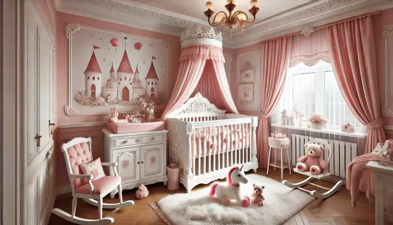 Imagem Quarto de Bebê Feminino Princesa: Decoração Simples