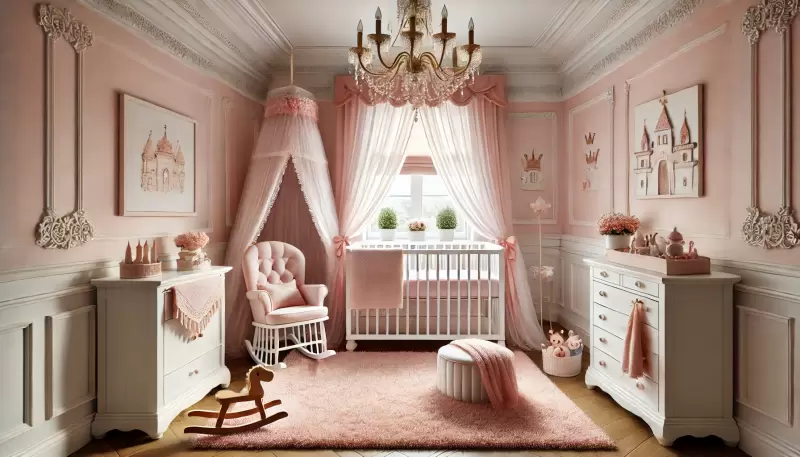 Imagem Quarto de Bebê Feminino Princesa: Decoração Simples