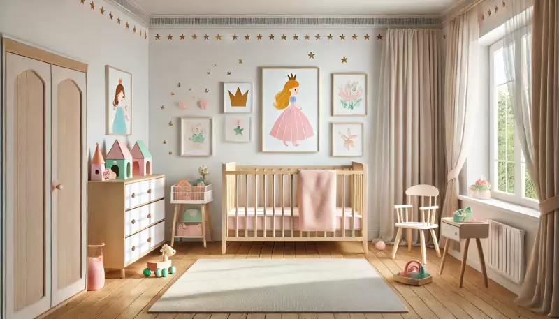 Imagem Quarto de Bebê Feminino Princesa: Decoração Simples