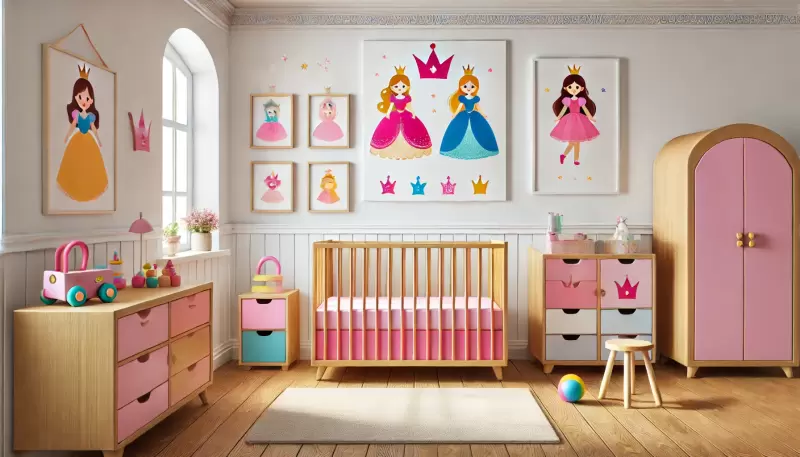 Imagem Quarto de Bebê Feminino Princesa: Decoração Simples