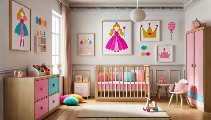 Imagem Quarto de Bebê Feminino Princesa: Decoração Simples