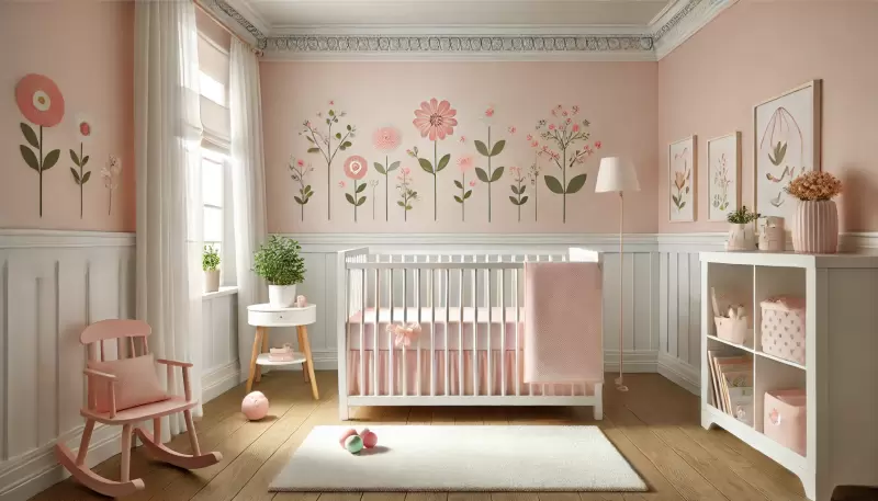 Imagem Decoração Simples para Quarto de Bebê Menina +10 Dicas 